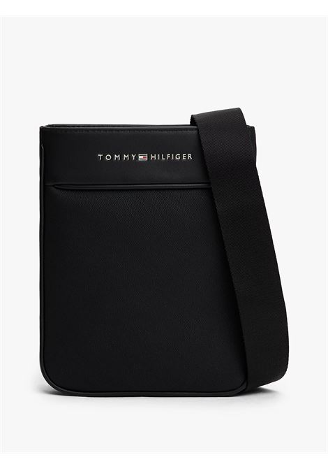 Borsa a tracolla con finitura tramata TOMMY HILFIGER | AM0AM13625BDS